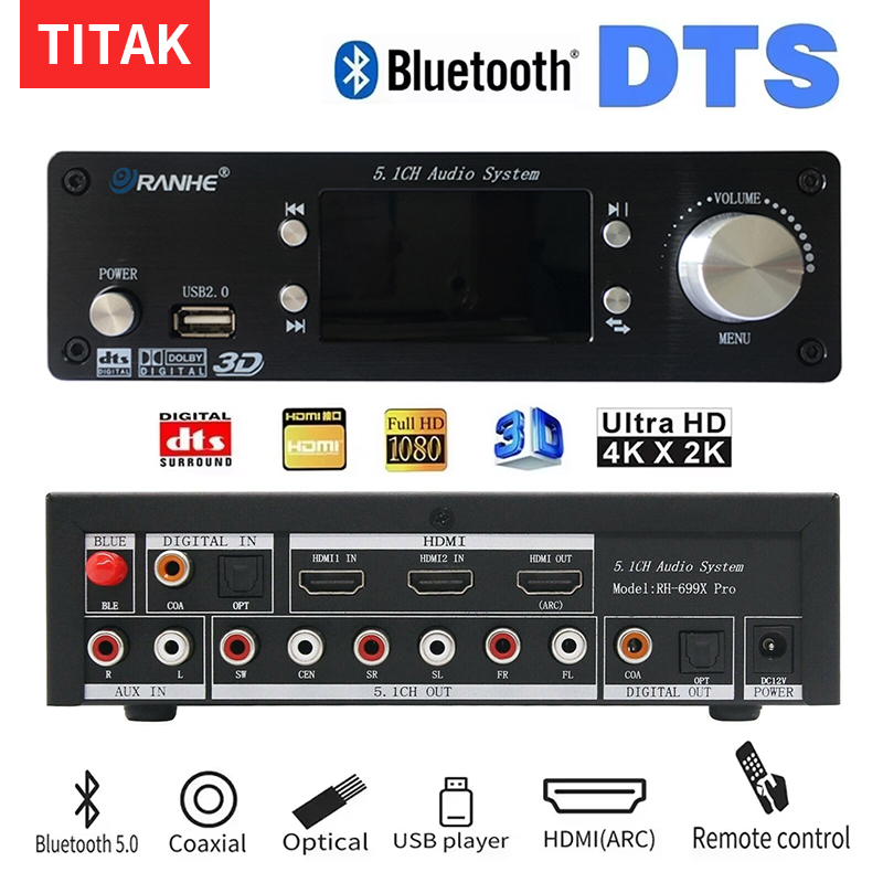 Surround Sound Decoder - Digital 5.1 Channel Audio System Decoder
