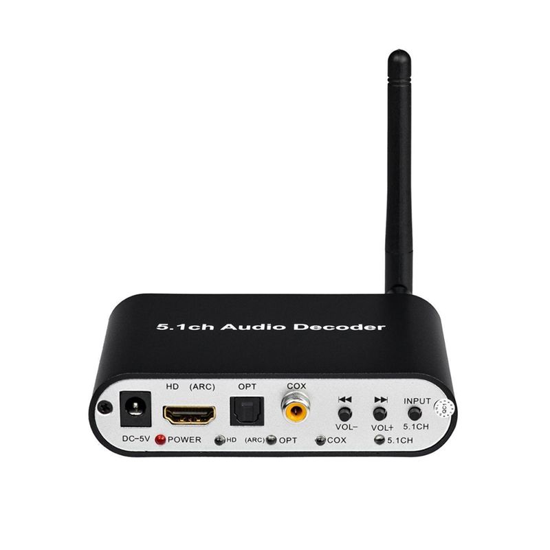 Surround Sound Decoder - AU47-DAC651C 5.1 Audio Decoder Bluetooth 5.0