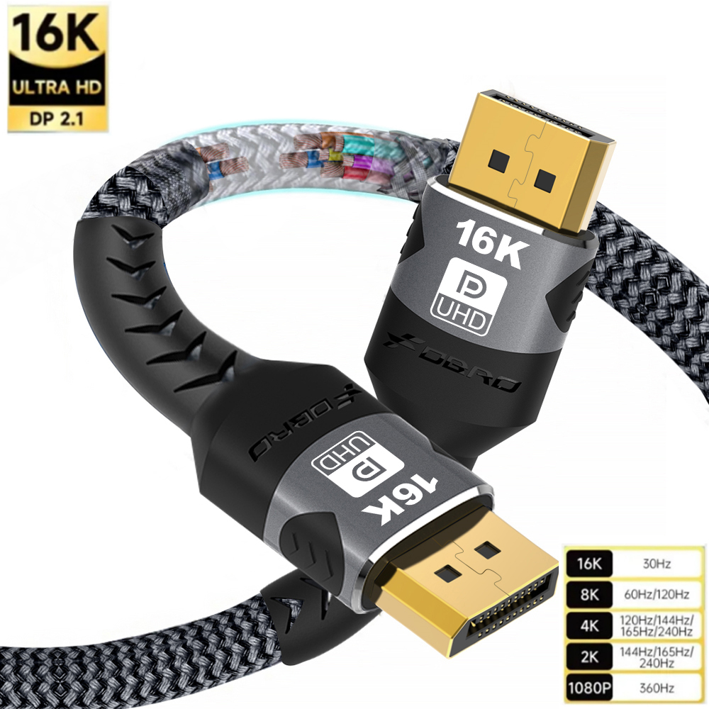 Home Cinema Projector 4K - 16K DP 2.1 Displayport Cable 16K