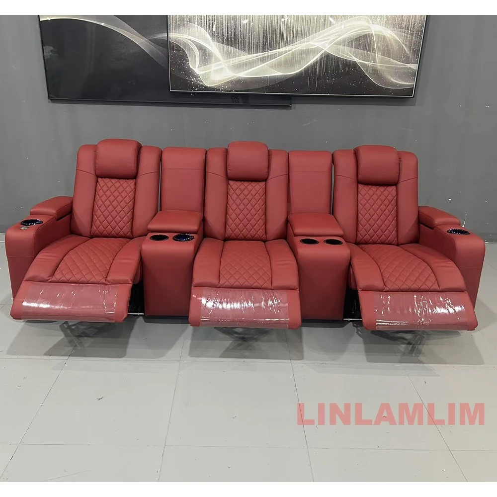Linlamlim Luxury 3-Seat Reclin - Home Cinema Recliners 评论和价格