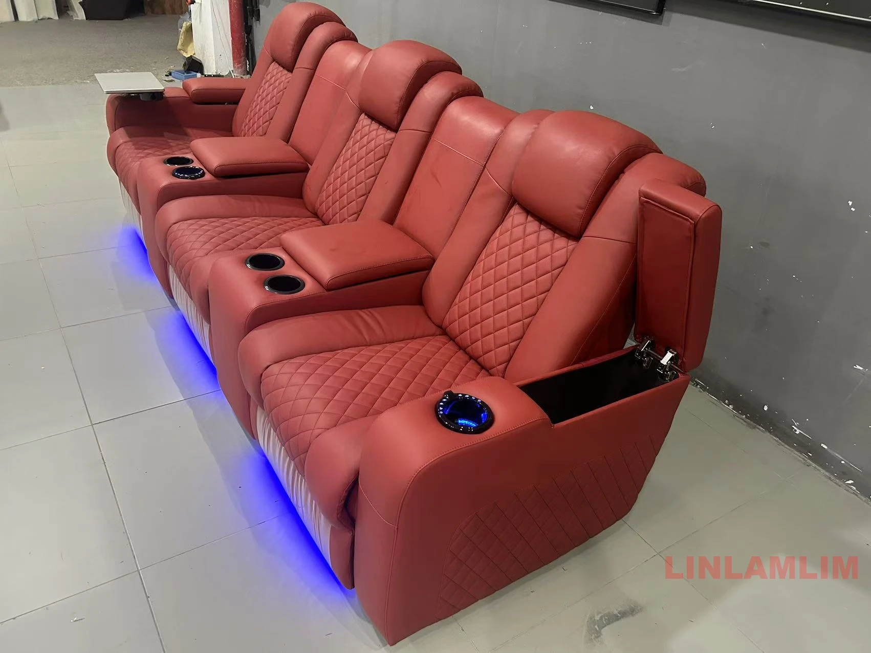 Linlamlim Luxury 3-Seat Reclin - Home Cinema Recliners 评论和价格