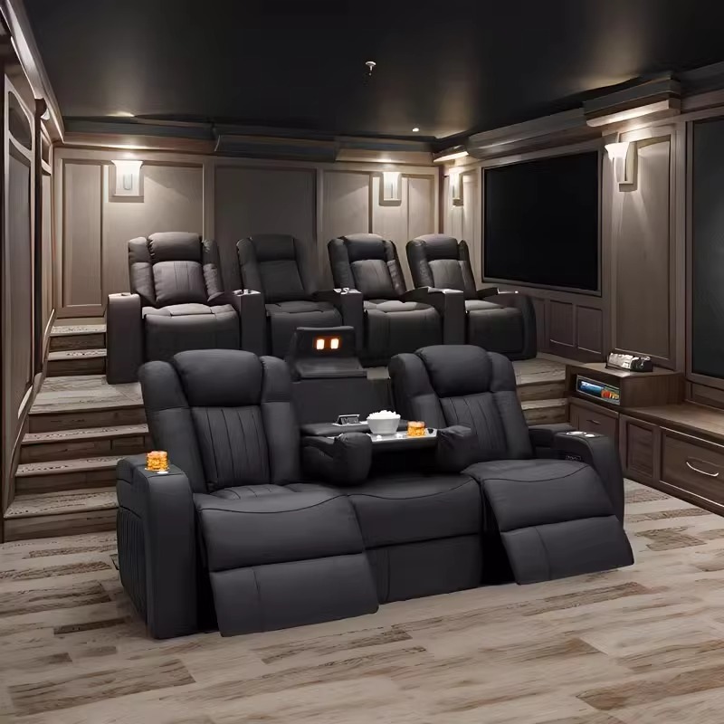 Leather Recliner Sofa Sets Pow - Home Cinema Recliners 评论和价格